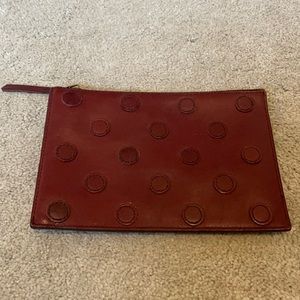 Madewell leather clutch